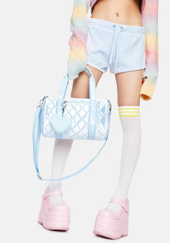 Periwinkle Little Delights Quilted Duffel Bag