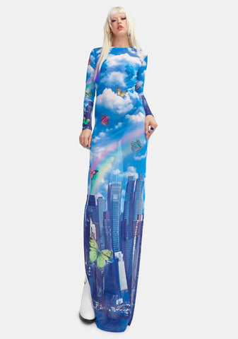 Modern Utopia Mesh Maxi Dress