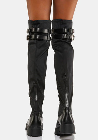 Slick Fashion Chameleon Thigh High Boots