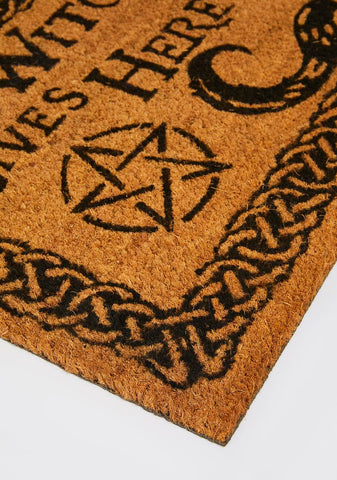 A Witch Lives Here Doormat