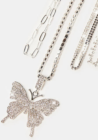 Steel Won't Stay Put Layered Choker Set