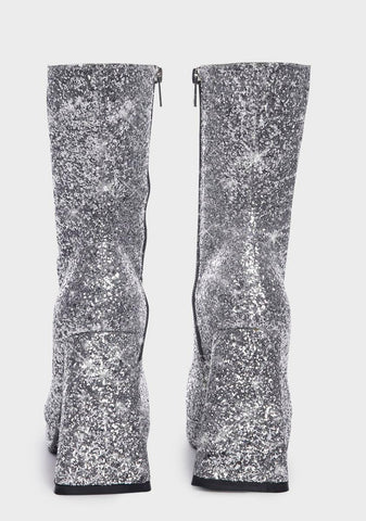 Another Love Heeled Glitter Boots