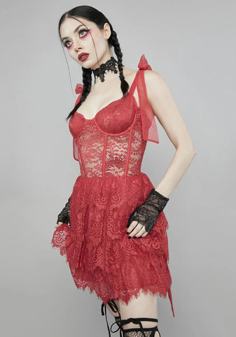 Rouge Wished Upon Lace Mini Dress