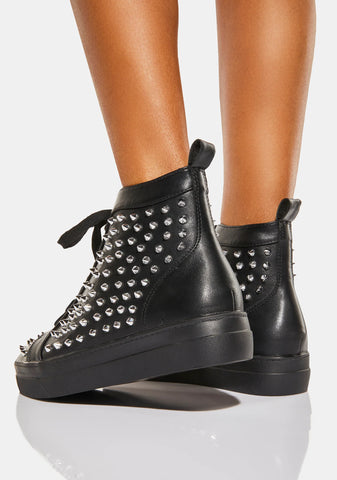 The Demon Inside Studded Sneakers