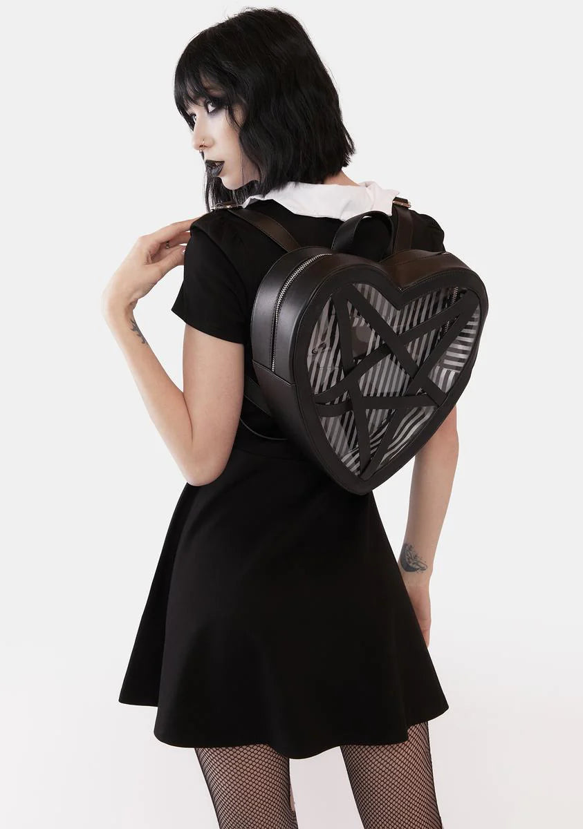 Kiss Of Darkness Heart Backpack