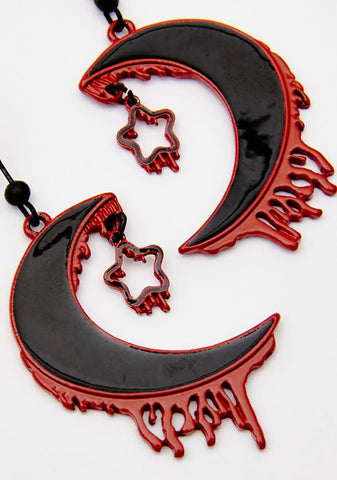 Sacrifice The Night Moon Earrings