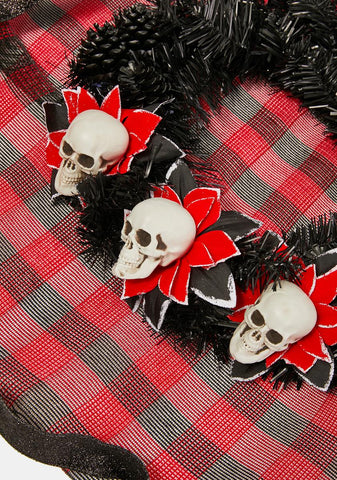 Silent Night Skull Wreath