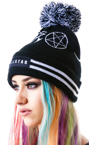 Symbol Pom Pom Beanie