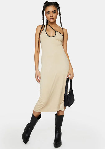 Simple Slay Asymmetric Midi Dress