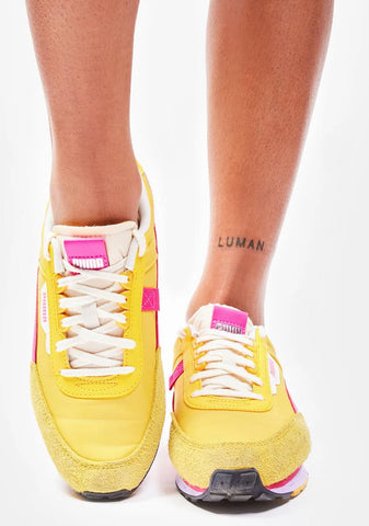 Yellow Pink Lo Rider Vintage Sneakers