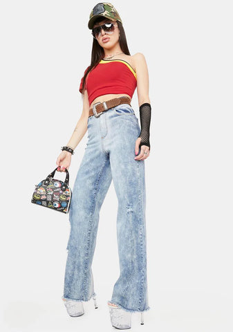 Night Scene Acid Wash Jeans