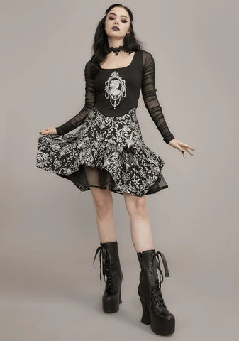 To Tell The Tale Brocade Mini Skirt