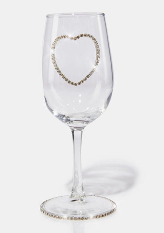 Pass The Pinot Rhinestone Wine Glasses