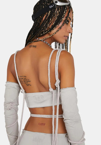 Compression Rope Crop Top & Gloves Set