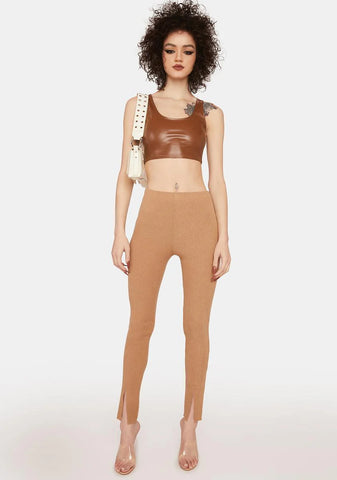 Coffee Back To Life Vegan Leather Tank Top