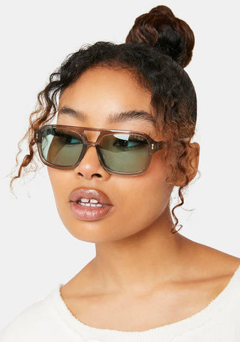 Royal Gray Green Aviator Sunglasses