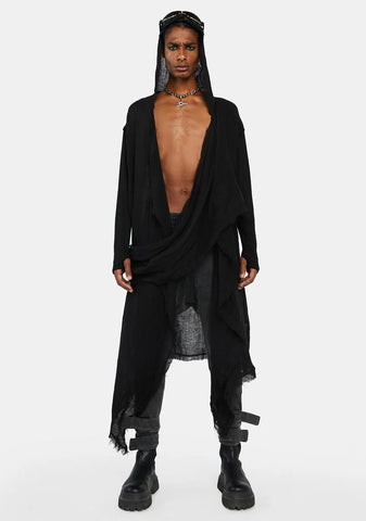 Compression Unisex Hooded Wrap Cardigan