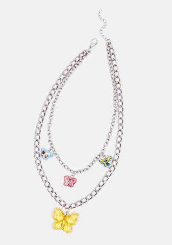Joyful In Nature Butterfly Chain Necklace