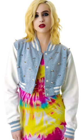 The  Margot Studded Crop Bomber