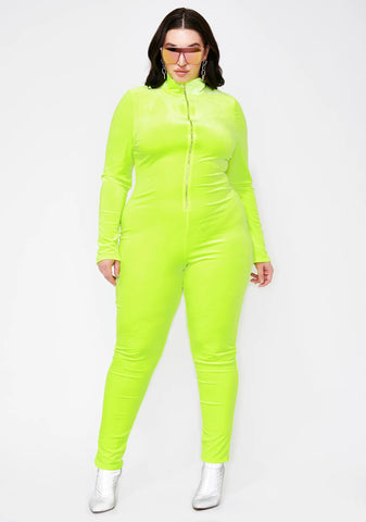 You Feel The Rush Velvet Catsuit