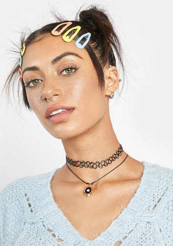 Making New Memories Tattoo Choker Locket Set