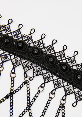 Victorian Gothic Lace & Chain Glove