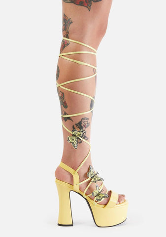 Sunny Pixie Queen Lace Up Heels