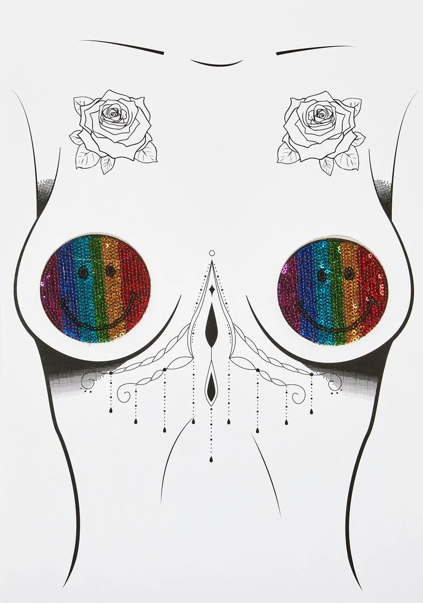 Happy Joe Rainbow Sequin Pasties