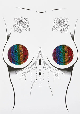 Happy Joe Rainbow Sequin Pasties