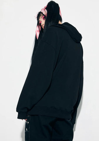 Beast With A Bow Embroidered Ribcage Hoodie