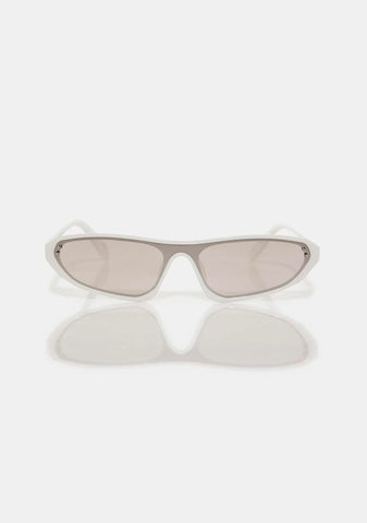 Compression White Chrome Sunglasses
