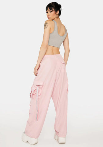 Light Pink Silky Wind Pants