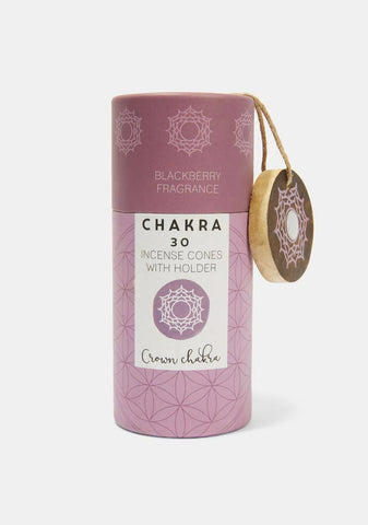Blackberry Crown Chakra Incense Cones And Holder