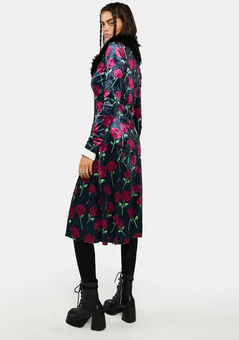 Bouquet Of Thorns Velour Duster