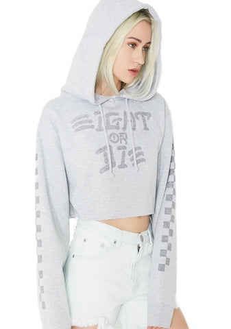Eight Or Die Cropped Hoodie