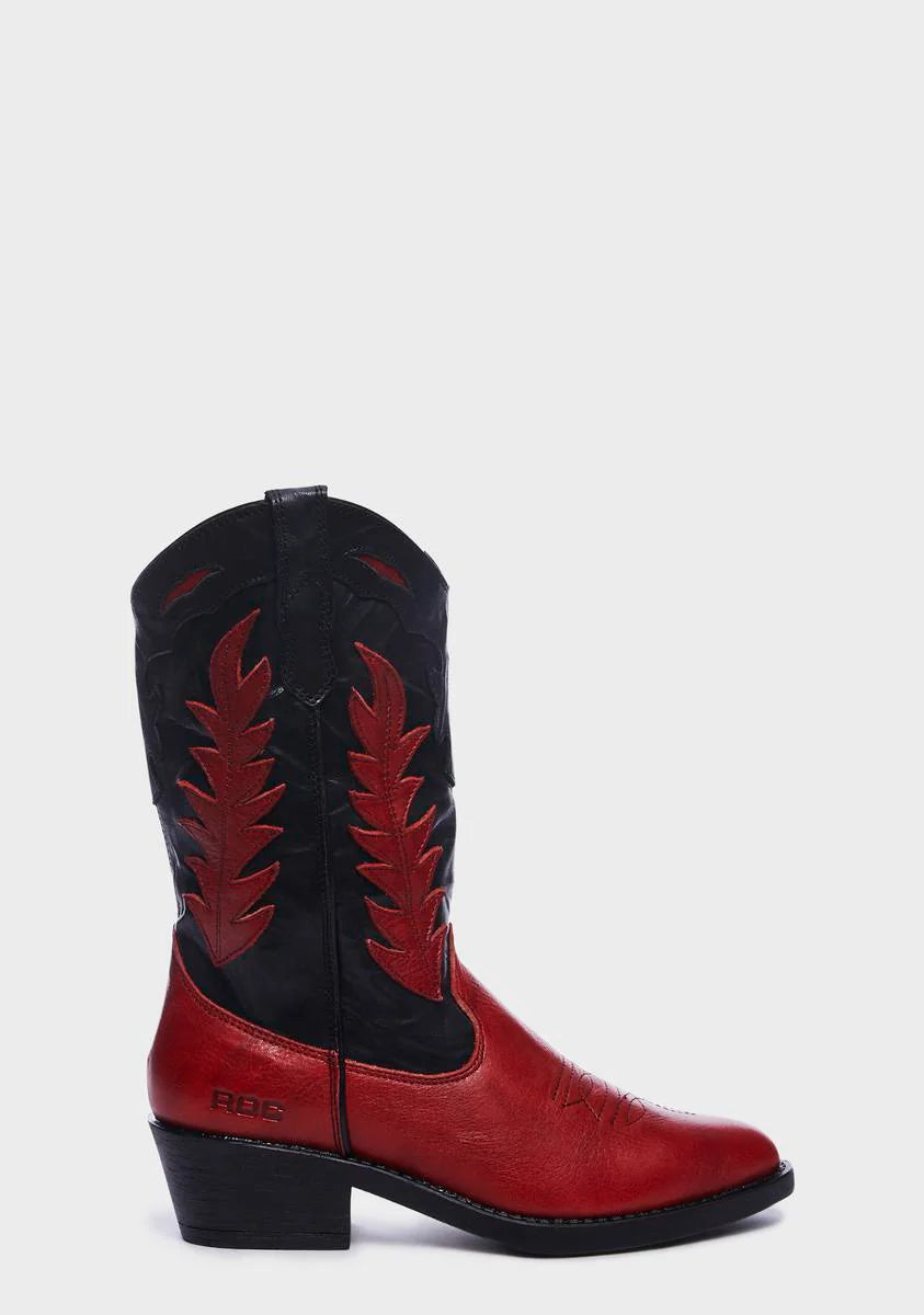 Red India Cowboy Boots