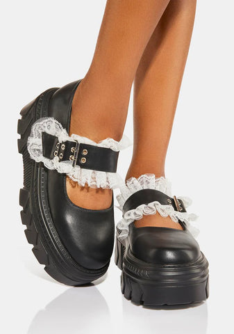 Rococco Corsage Platform Mary Janes