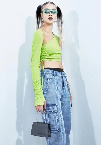 Atomic Don't Stop The Music One Shoulder Top