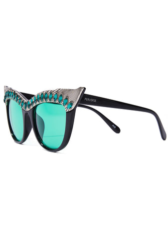 Emerald Nefertiti Sunglasses