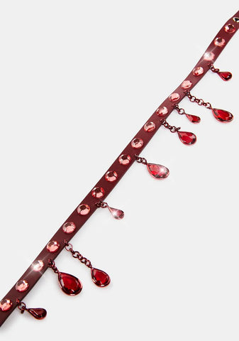 First Victim Rhinestone Choker