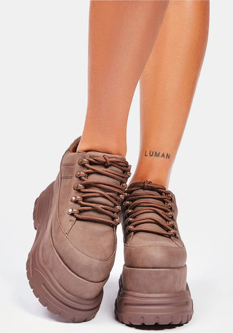 Coffee Pay The Bills Platform Sneakers