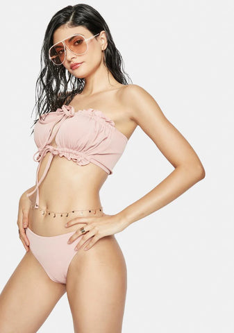 Rose Water Ruched Bikini Set