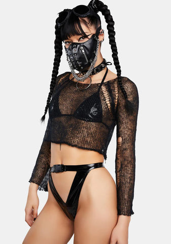 Off My Back Long Sleeve Crop Top