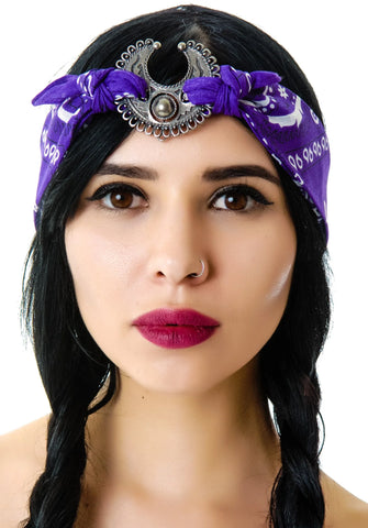 Mercutio Scarf Headpiece - Red