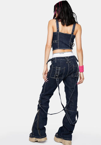 Denim Rough Ready Bondage Pants
