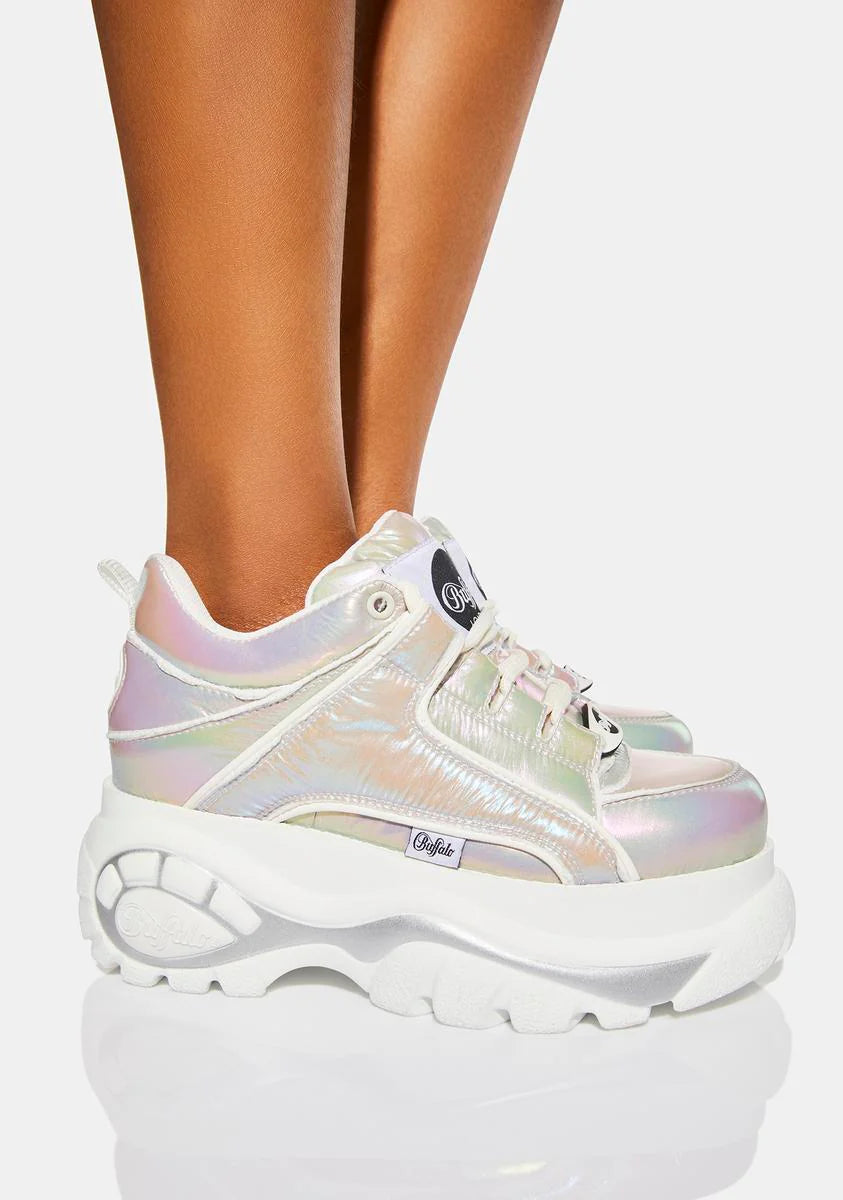 Rainbow Metallic Classic Low Platform Sneakers
