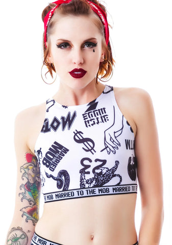 St Marks Crop Top - White