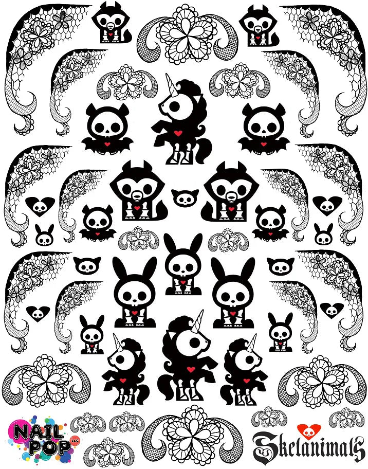 Skelanimals Nail Decals