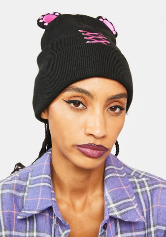 Beary Delightful Lace-Up Beanie