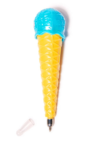 Single Scoop Ice Cream Pen - White